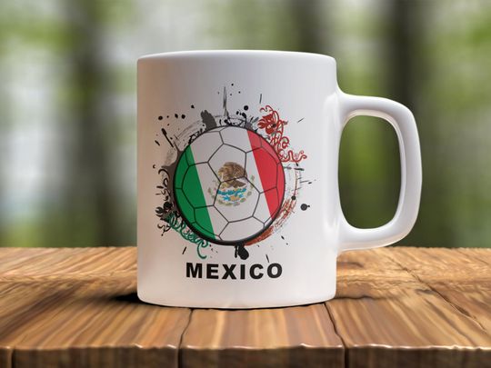 Discover Mexico Soccer Country Mug, Mexico Coffee Mug, Mexico Flag Mug, Mug for Mexico Fan, Soccer Coffee Cup, Soccer World Cup Present, Football