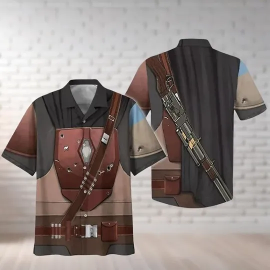 Discover Star Wars Beskar Armor Cosplay Costume Galaxy's Edge Hawaiian Shirt