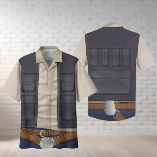 Star Wars Han Solo Cosplay Costume Galaxy's Edge Hawaiian Shirt