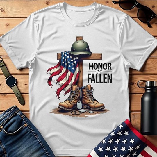 Honor The Fallen Shirt, Military Veterans Shirt, Patriotic Shirt Men, Soldier Tee