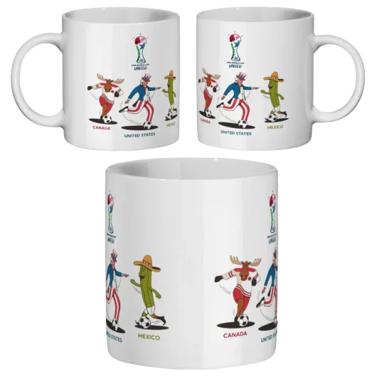 Discover World Cup 2026 Mug FIFA Football Themed USA Canada Mexico Mascots 11oz 15oz Gift