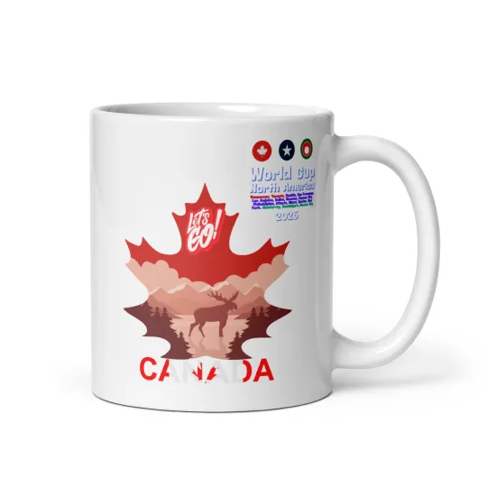 Discover World cup 2026 soccer Canada glossy mug