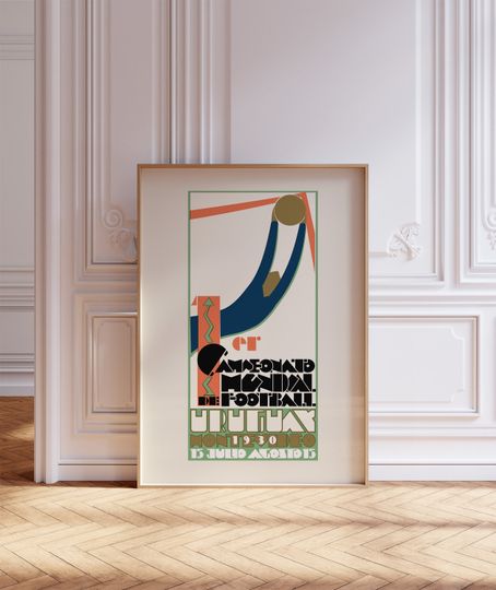 Discover World Cup 1930 print, World Cup Poster, Football Poster, Soccer Poster, Sports Wall Art, Vintage World Cup, Football Print, Soccer Print