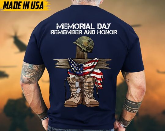 Discover Memorial Day, Remember And Honor Shirt, Patriotic American Flag Shirt