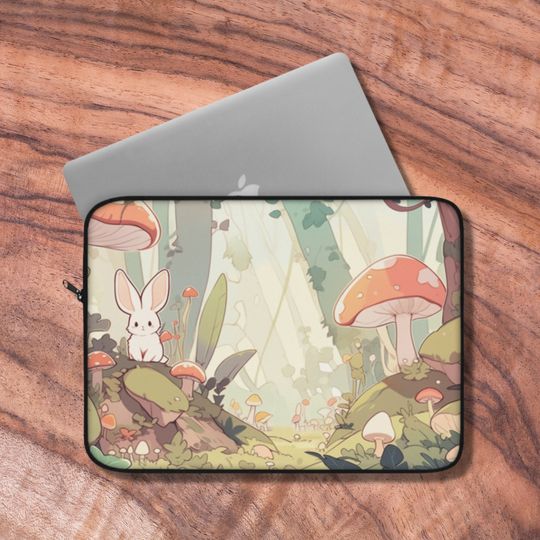 Lofi Anime Themed Laptop Sleeve, Protective Carrying Case