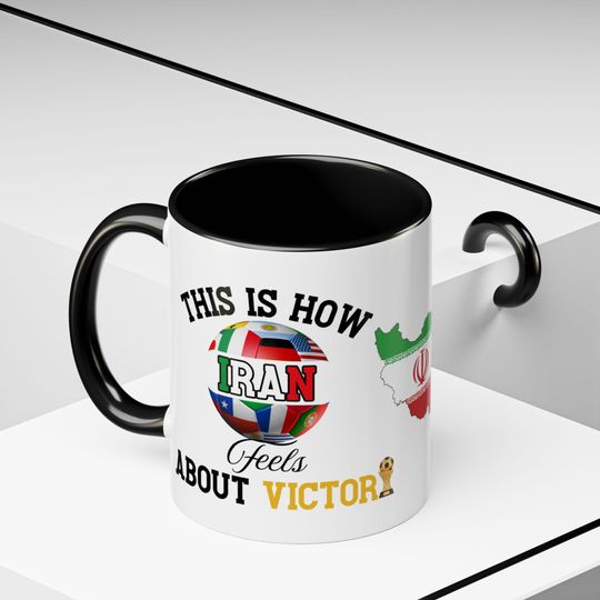 Iran's Victory Cup Accent Mug, 2026 World Cup Coffee Mug, Tea Cup, Persian Soccer Fan Gift, Iran National Team Mug