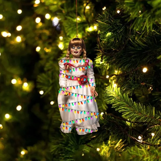 Annabelle Halloween Car Ornament, Halloween Horror Annabelle Ornament Gift Decor