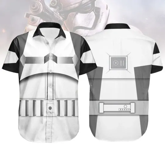 Discover Star Wars Stormtrooper Cosplay Costume Galaxy's Edge Fan Gift Hawaiian Shirt