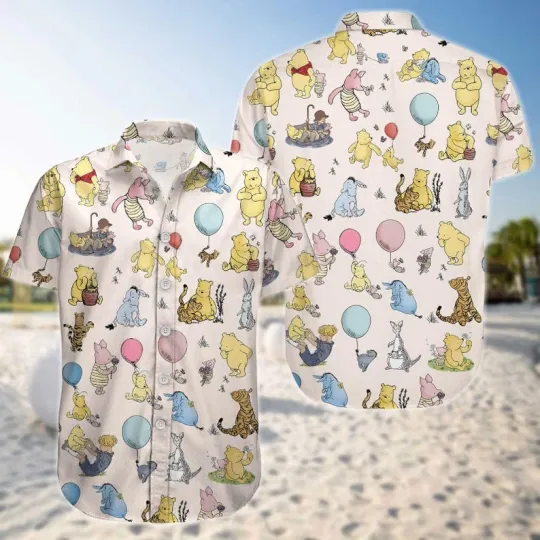Discover Vintage Winnie The Pooh Even If We Are Apart I'm Always With You Hawaiian Shirt