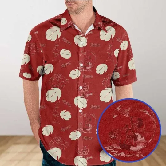 Lilo Cosplay Costume Lilo & Stitch Ohana Means Family Summer Hawaiian Shirt