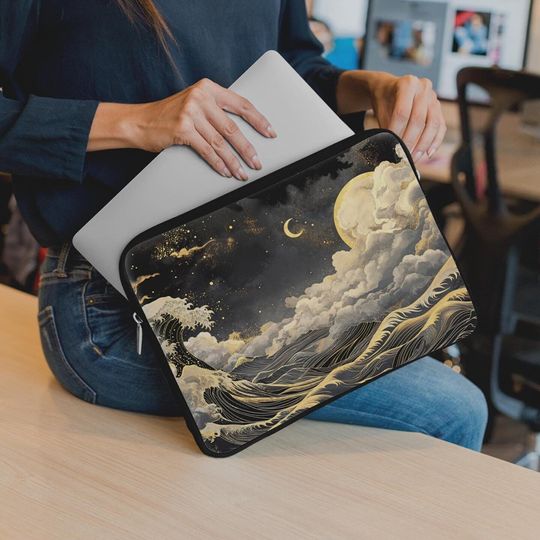 Discover Japandi Laptop Sleeve | Minimalist Zen-Inspired Design for Stylish Tech Protection