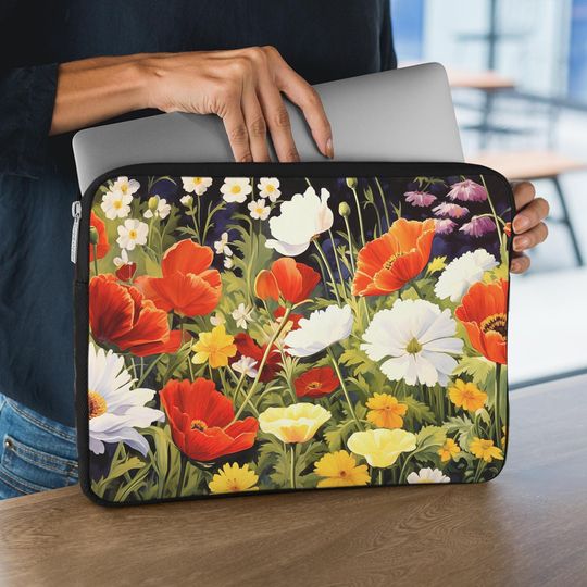 Wildflower Laptop Sleeve - Floral Laptop Case