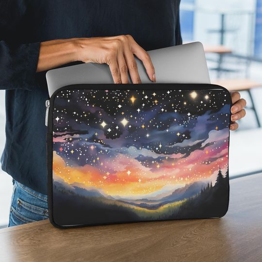 Discover Celestial Laptop Sleeve with Starry Zodiac