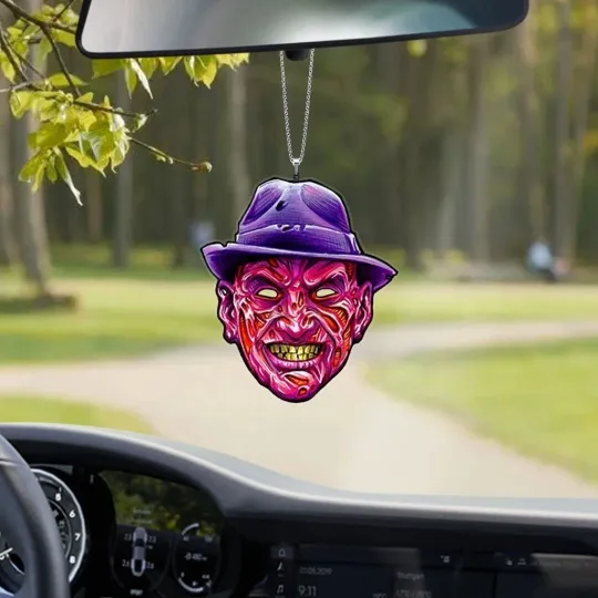 Horror Freddy Krueger Car Ornament, Halloween Freddy Krueger Ornament Gift Decor