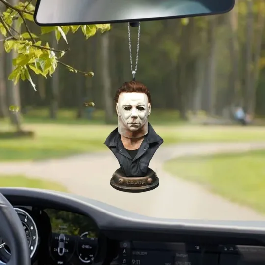 Horror Michael Myers Car Ornament, Halloween Michael Myers Ornament Gift Decor