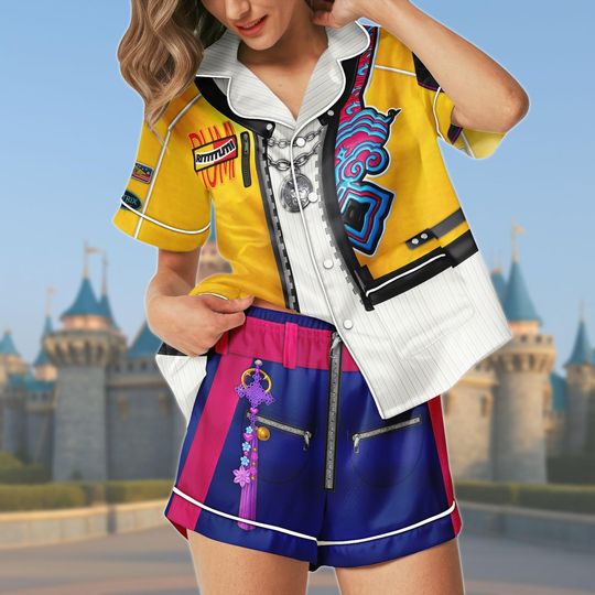 Idol Kpop Short  Pajamas, Rumi Costume Pajamas, Huntrix Cosplay Pajamas, Kpop Movie Huntrix Sleepwear, Music Movie Pajamas