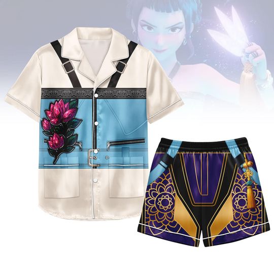 Idol Girl Group Movie Cosplay Short Pajamas, Kpop Huntrix Sleepwear Set, Music Movie Costume Loungewear, Zoey Costume Jersey