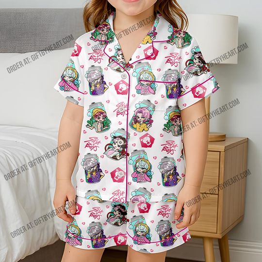 Saja Boys Soda Pop Pajama Set for Kids, 100% You Little Soda Pop Sleepwear, KPDH Huntrix PJs, Kpop Movie Hunter Pajamas, Gift for Kpop Fans