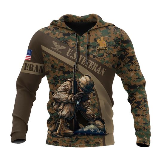 Discover Honoring Veterans Hoodie Camo Veteran Hoodies Military Jacket Mens Patriotic Hoodies