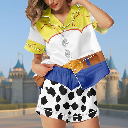 Discover Jessie Toy Story Pajamas, Cowgirl Costume Sleepwear Set, Disney Pajamas, Toy Story Character Loungewear, Cosplay PJ Set for Women