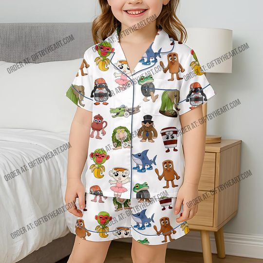 Discover Brainrot Pajama Set for Kids, Funny Meme Sleepwear, Cozy Gamer Pajamas, TikTok Meme PJs, Aesthetic Sleep Set for Boys & Girls