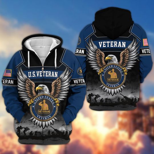 Discover Veteran Hoodie For Men, Designed With A Modern Look Inspired By American Eagle Hoodies For Men And The Versatility Of A Military Hoodie