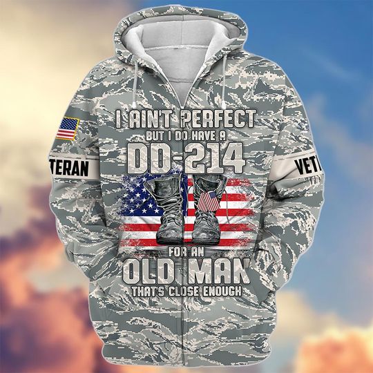 Discover Proud Veteran Hoodie Veterans Day Hoodie Camo Veteran Sweatshirt Military Hoodie Patriotic Hoodie Patriots Gifts Zip Hoodie For Men Dad