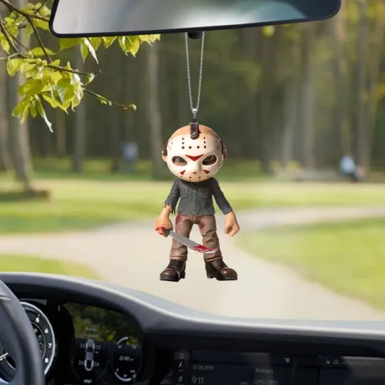 Discover Horror Jason Voorhees Car Ornament, Halloween Jason Voorhees Ornament Gift Decor