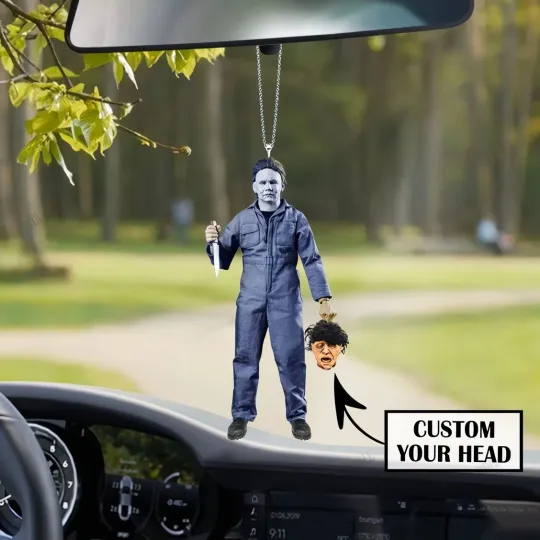 Personalized Michael Myers Car Ornament, Halloween Michael Myers Ornament Gift