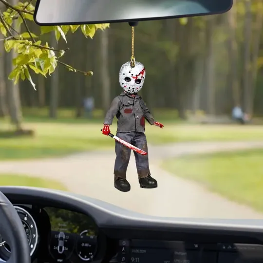 Discover Horror Jason Voorhees Car Ornament, Halloween Jason Voorhees Ornament Gift Decor