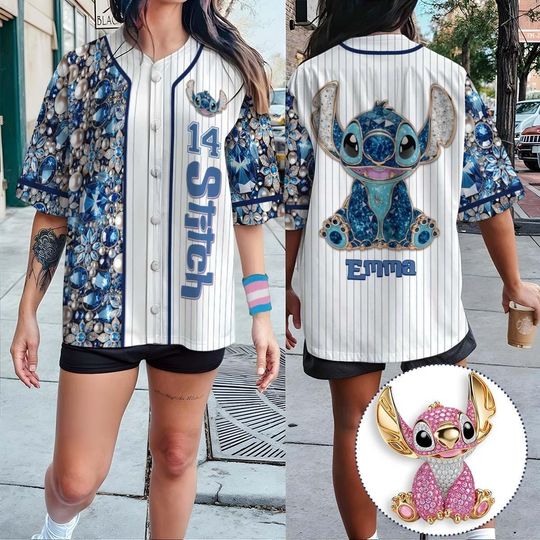 Discover Custom Disney Lilo And Stitch Baseball Jersey, Stitch Baseball Shirt