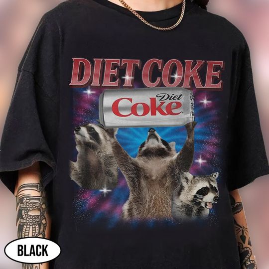 Three Racoons Diet Coke Bootleg Shirt, Funny Dunk Raccoon Shirt, Vintage Meme Raccoon Diet Coke Shirt, Diet Coke Lover Gift Shirt