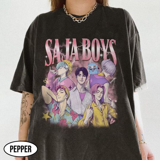 Discover Kpop Demon Hunters Saja Boys Shirts, Saja Boys Group Shirts, Kpop Saja Boys Fan Shirts, Kpop Demon Hunters Movie Shirts, Boys Group Shirts