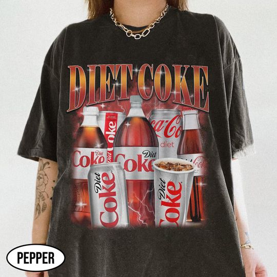 Diet Coke Bootleg Shirt, Vintage Diet Coke Graphic Shirt, Retro Diet Coke Collage Shirt, Diet Coke Lover Shirt, Unique Gift For Coke Lover
