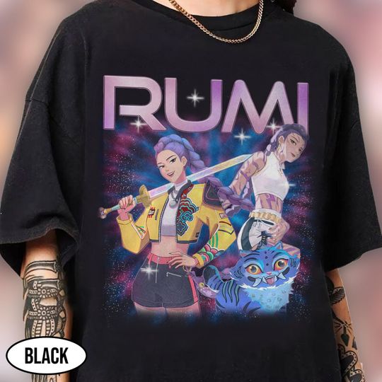 Rumi Huntrix Kpop Shirt, Kpop Demon Hunters Huntrix Shirt, Rumi Demon Hunters Shirt, Rumi and Derpy Tiger Shirt, Kpop Demon Inspired Tee