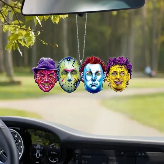 Discover Horror Movies Killers Car Ornament, Halloween Movies Friends Ornament Gift Decor