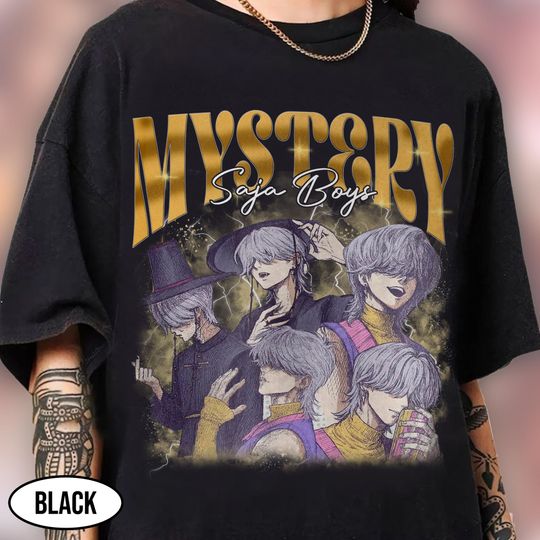 Discover Kpop Demon Hunters Mystery Shirt, Mystery Saja Boys Shirt, Retro Kpop Boys Group Shirt, Saja Boys Members Shirt, Mystery Saja Boys Fan Gift