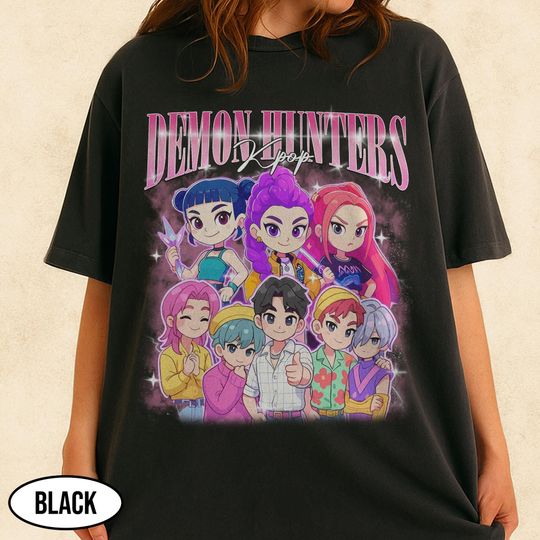 Discover Kpop Demon Hunters Bootleg Shirt, Huntrix Saja Boys Shirt, Huntrix Demon Hunters Shirt, Kpop Demon Saja Boys Shirt, Kpop Demon Hunetrs Merch