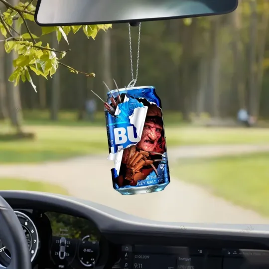 Horror Freddy Krueger Car Ornament, Halloween Freddy Krueger Ornament Gift Decor