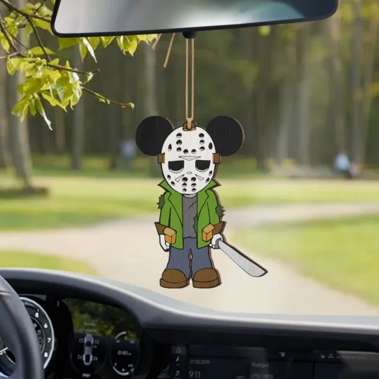 Discover Horror Jason Voorhees Car Ornament, Jason Voorhees Mickey Mouse Ornament Gift