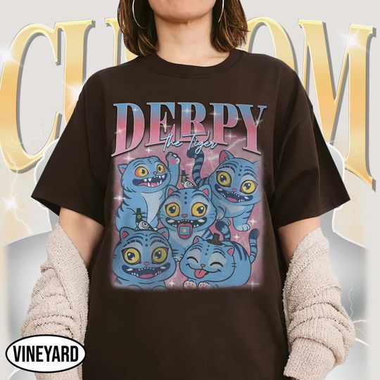Kpop Demon Hunters Derpy Tiger Shirt, Derpy The Tiger Bootleg RapTee, Kpop Demon Hunters Jinu's Tiger Shirt, Kpop Demon Hunters Fan Shirt