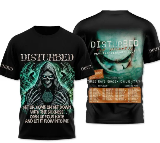 Discover Disturbed Get Up Come On 3D T-Shirt