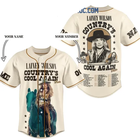 Discover Lainey Wilson Country's Cool Again Tour Baseball Jersey Women's