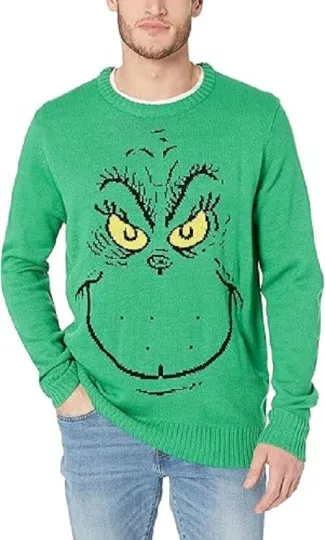 Discover Seuss Geisel Men's funny character Face Ugly Christmas Sweater - Fun Holiday Halloween Wear