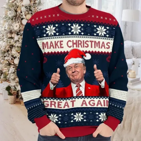 Make Christmas Great Again Trump Ugly Sweater, Vote Election Ugly Sweatshirt