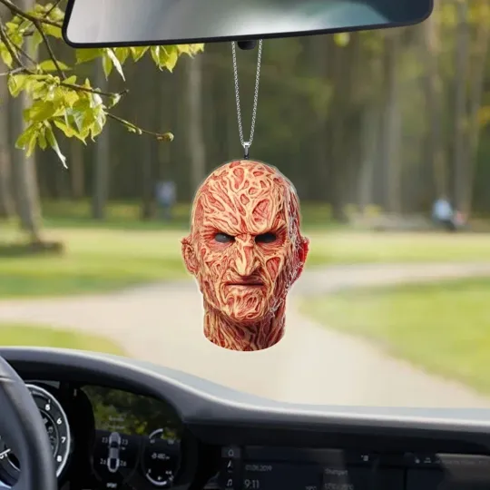 Horror Freddy Krueger Car Ornament, Halloween Freddy Krueger Ornament Gift Decor