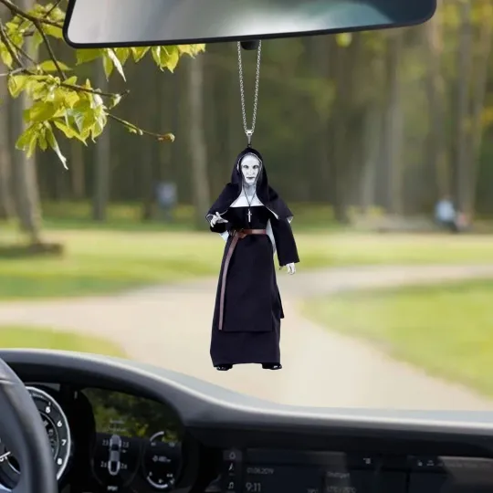 Dead Nun Halloween Car Ornament, Halloween Horror The Nun Ornament Gift Decor
