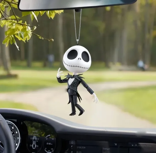 Jack Skellington Car Ornament, Halloween Jack Skellington Ornament Gift Decor