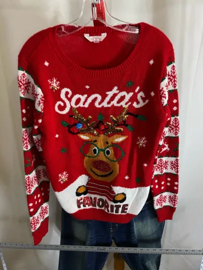 Discover WOMENS No Boundary Santa's favorite Ugly Christmas Sweater Large 11 13