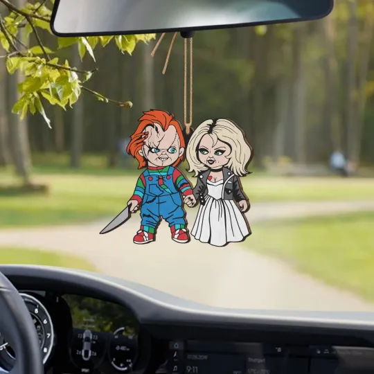 Discover Chucky Doll Halloween Car Ornament, Horror Chucky Wanna Play Ornament Gift Decor